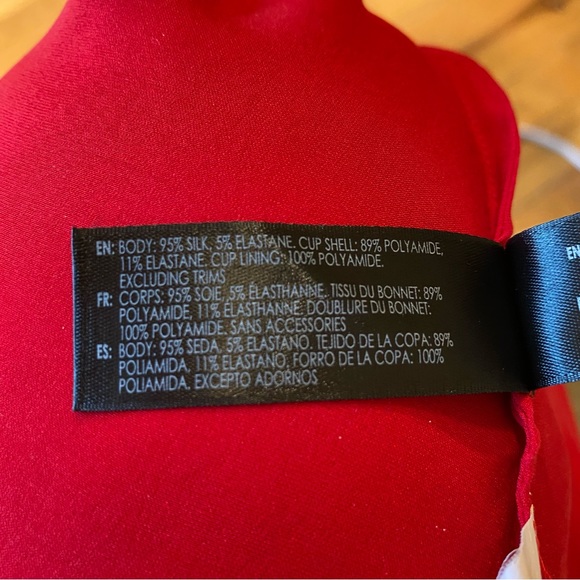 Heidi Klum Sm red stretch silk and lace . camisole - Picture 8 of 9